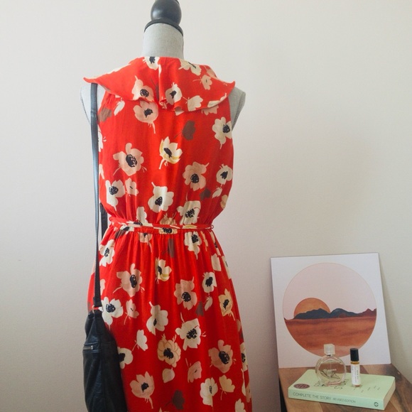 Zara Floral Print Crossover Dress, XS - Picture 4 of 6